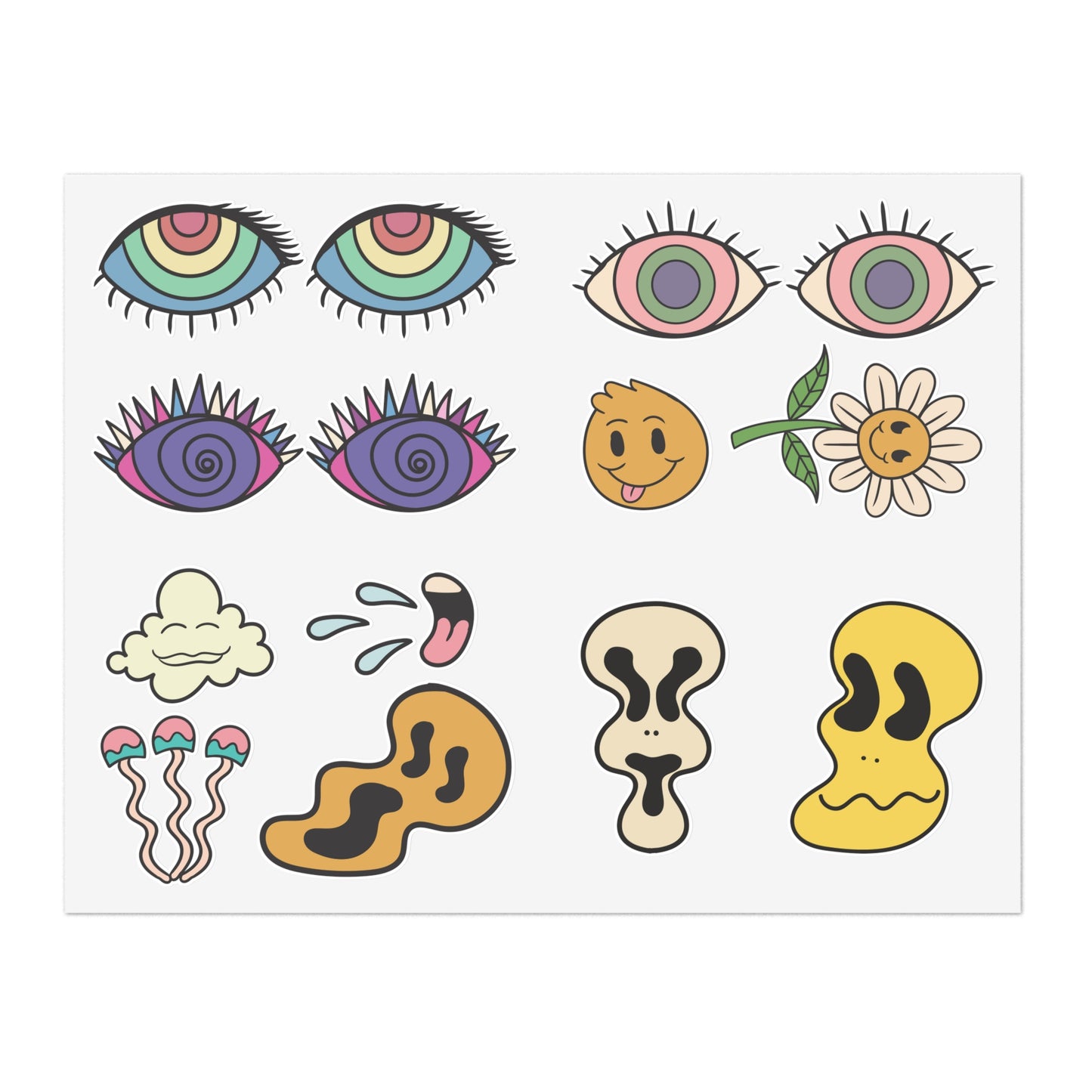 Psychedelic Sticker Sheet Pack