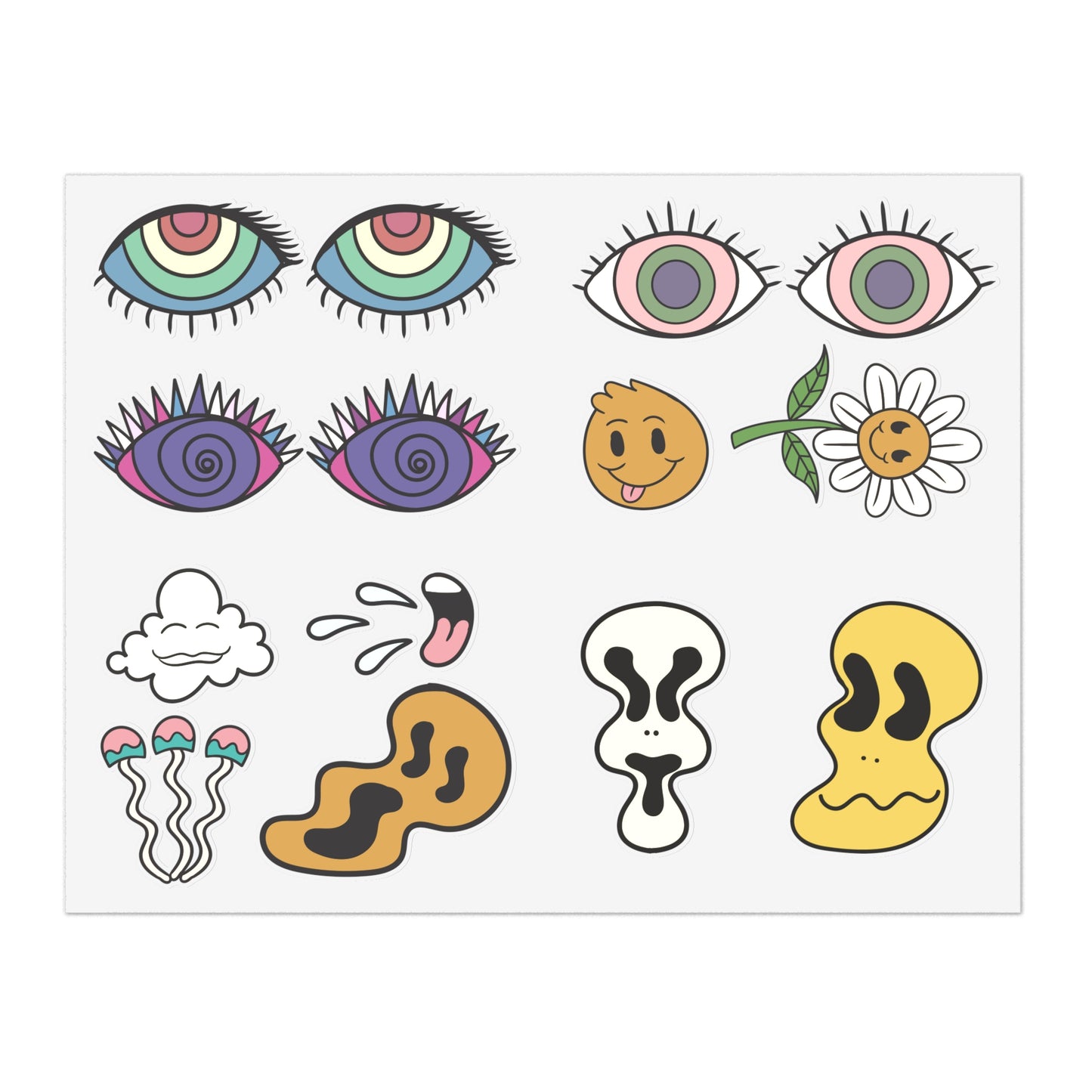 Psychedelic Sticker Sheet Pack